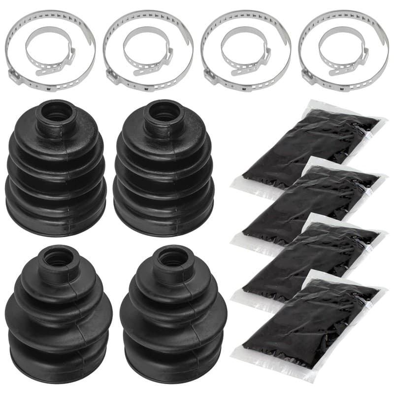 2 Front Axle Inner Outer CV Boot Kit for Yamaha Wolverine 350 YFM350FX 4WD 01-05