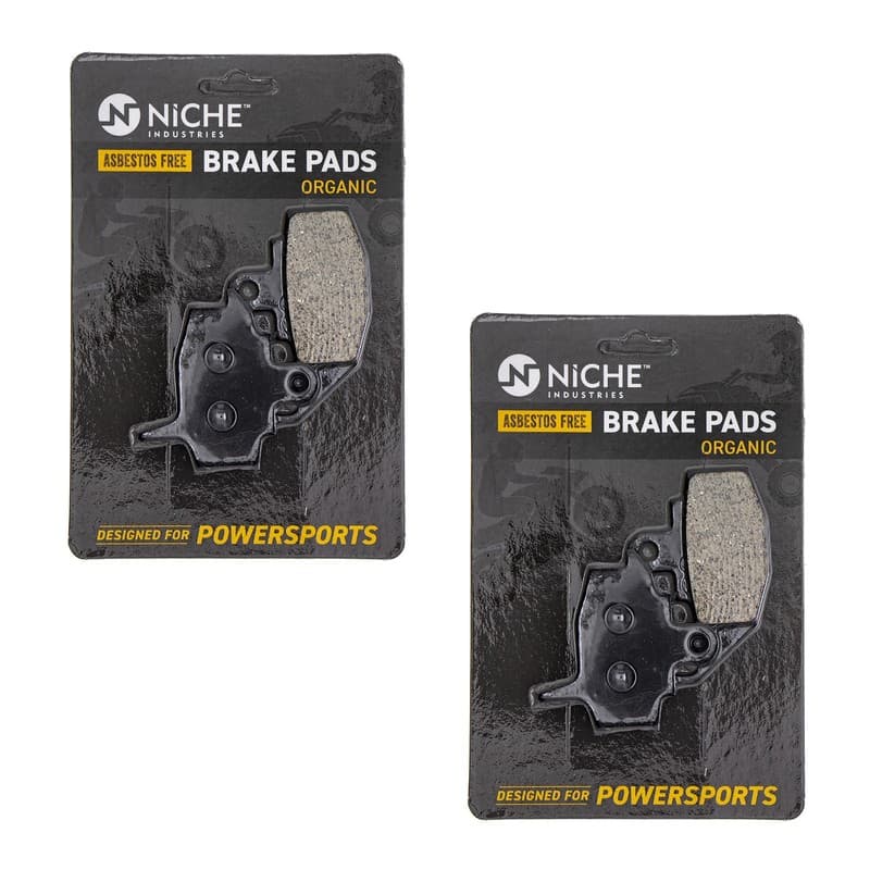 NICHE Brake Pad Set for Kawasaki KLR650 KL650 43082-1078 Front Organic 2 Pack