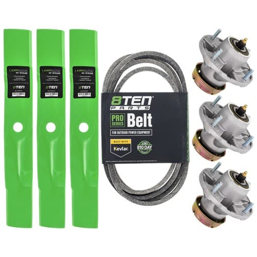 8TEN Blade Spindle Belt Kit for John Deere LT180 LT190 LT166 48 Inch M145476