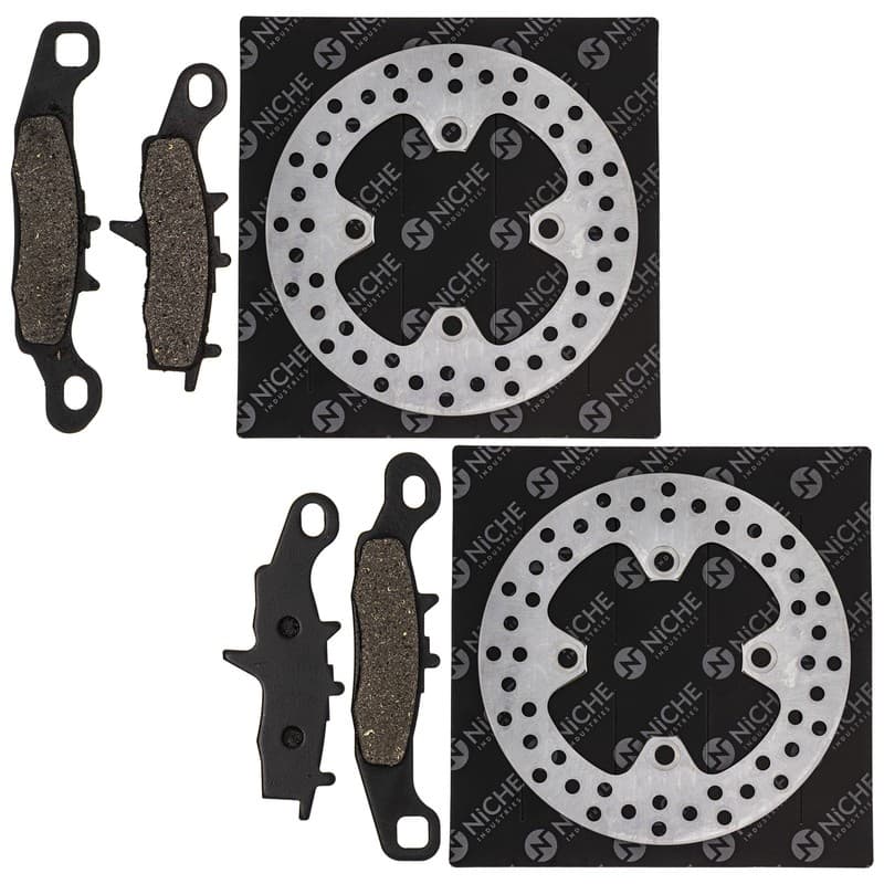 Brake Rotor Pad Kit for Kawasaki Brute Force 650 Prairie 700 Semi Metallic Front