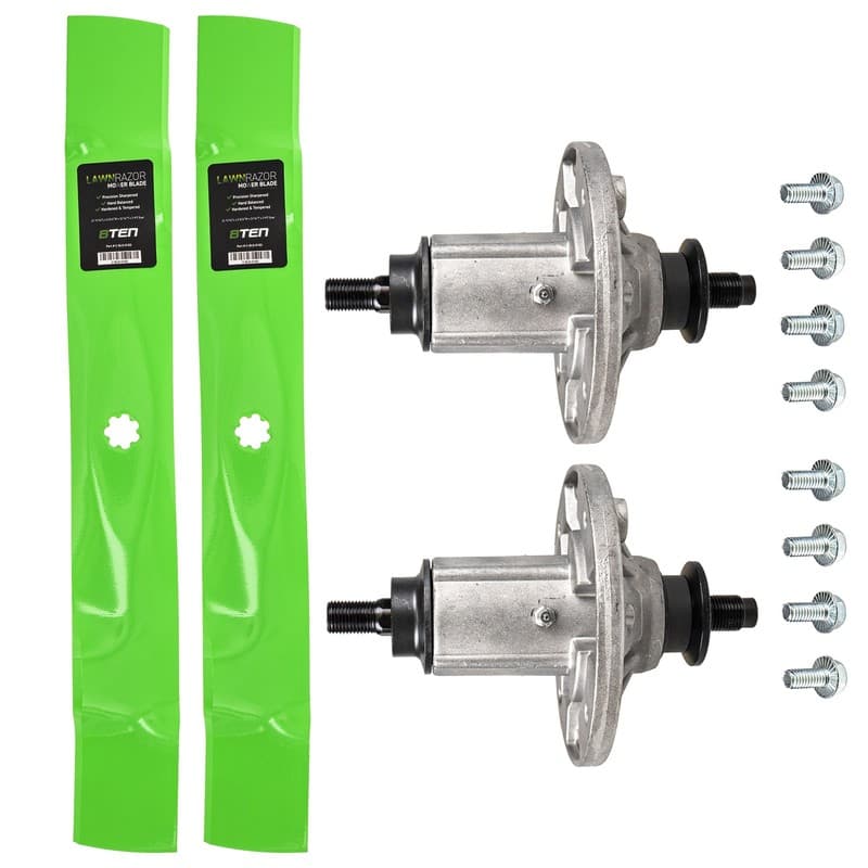 Spindle Mulching Blade Kit for John Deere 42In Deck 115 125 135 LA100 LA 105 110