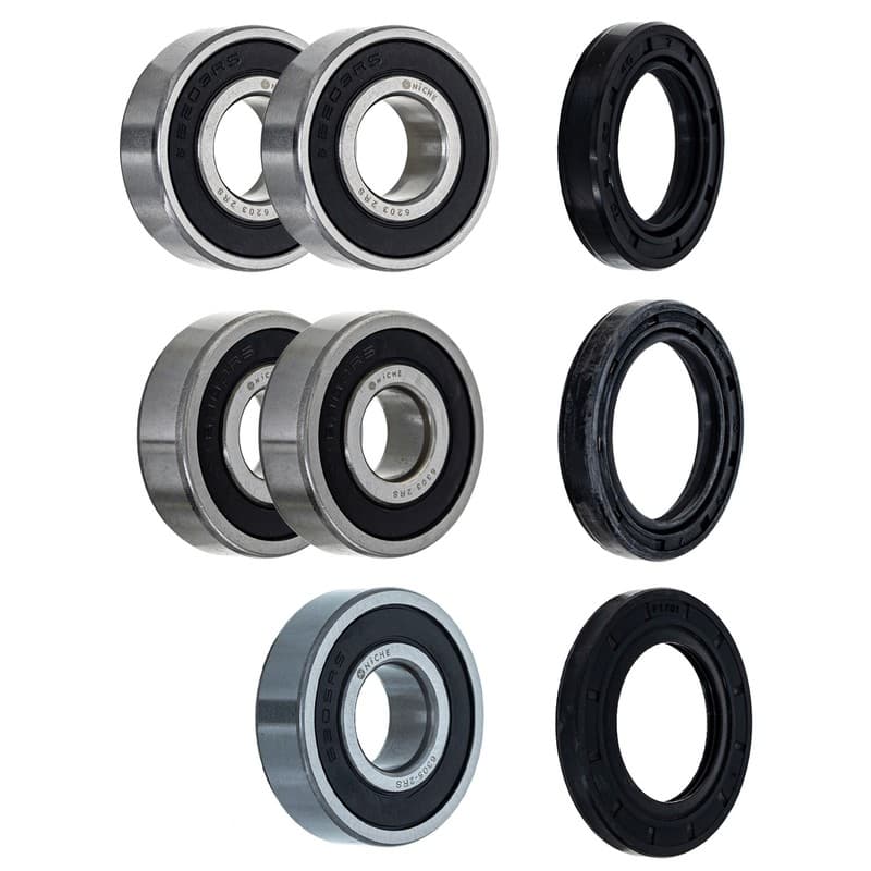 NICHE Wheel Bearing Seal Kit for Kawasaki KZ650B 6203-2RS 6303-2RS 6305-2RS