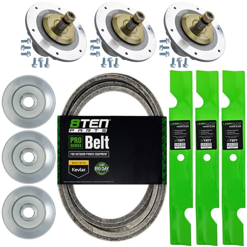 8TEN Blade Spindle Belt Kit for Toro Titan ZX4800 MR4800 48-Inch 117-7277-03