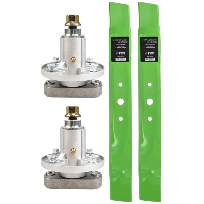 Deck Spindles & Mulching Blades Kit for John Deere L100 L110 L118 L111 L105 L108
