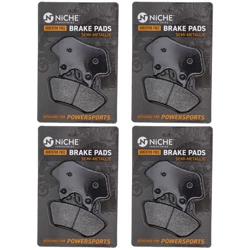 Brake Pad Set for Harley-Davidson Street Glide Front Rear Semi-Metallic 4 Pack