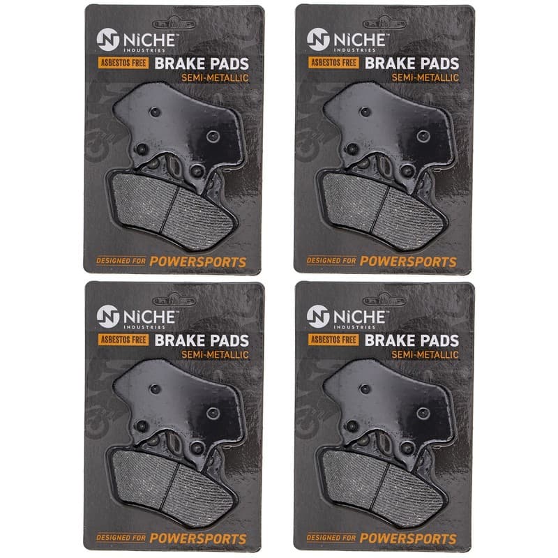 Brake Pad Set for Harley-Davidson Street Glide Front Rear Semi-Metallic 4 Pack