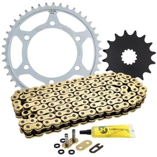 NICHE Sprocket Chain Set for Suzuki GSXR600 16/43 Tooth 525 X-Ring Front Rear