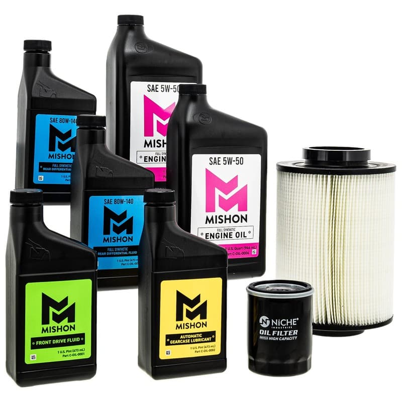 MISHON Full Service Engine Oil Change Kit for Polaris RZR 800 S 4 UTV 2008-2014
