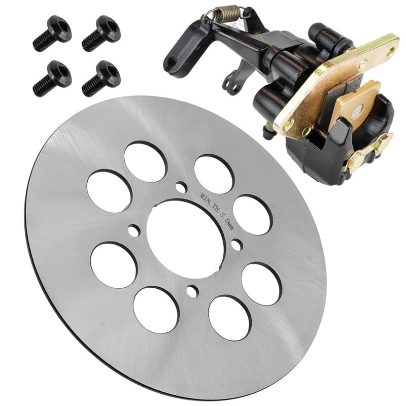 Rear Right Brake Disc with Bolts & Caliper for Yamaha Raptor 660R 2001-2005