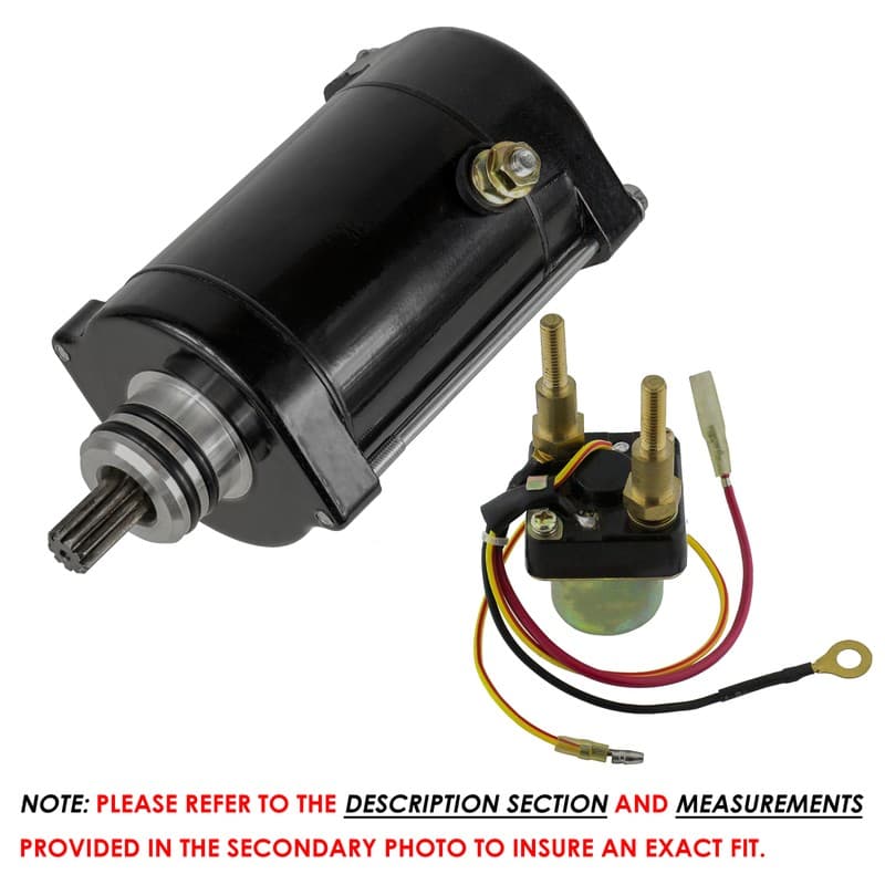 Starter & Relay Solenoid for Kawasaki JS650 650 Sx 1992 1993 Pwc New