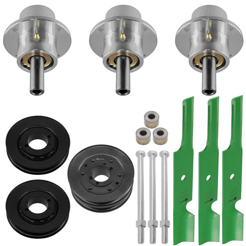 Deck Spindles And Pulleys W/Blades Kit For Scag SCZ48V-22FX SCZ48V-23CV-EFI  48"