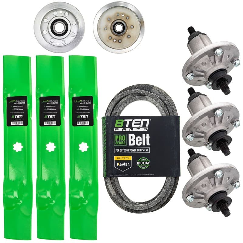 8TEN Blade Spindle Belt Idler Kit for John Deere LA130 LA140 48 Inch GY20852