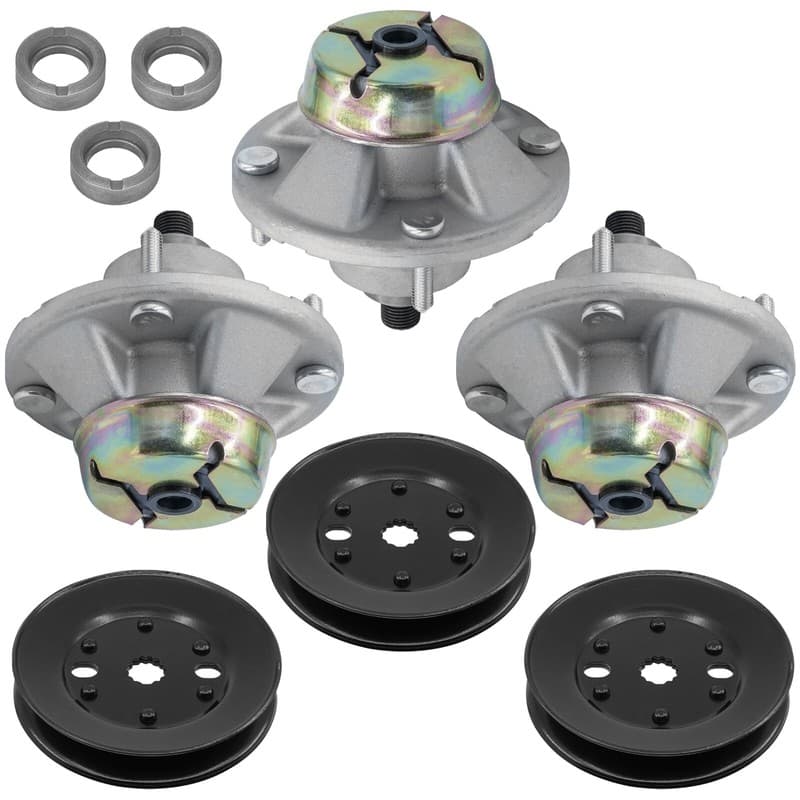 Deck Spindle Assembly w/Pulley for John Deere X320 X324 X500 X520 X540 48" / 3x