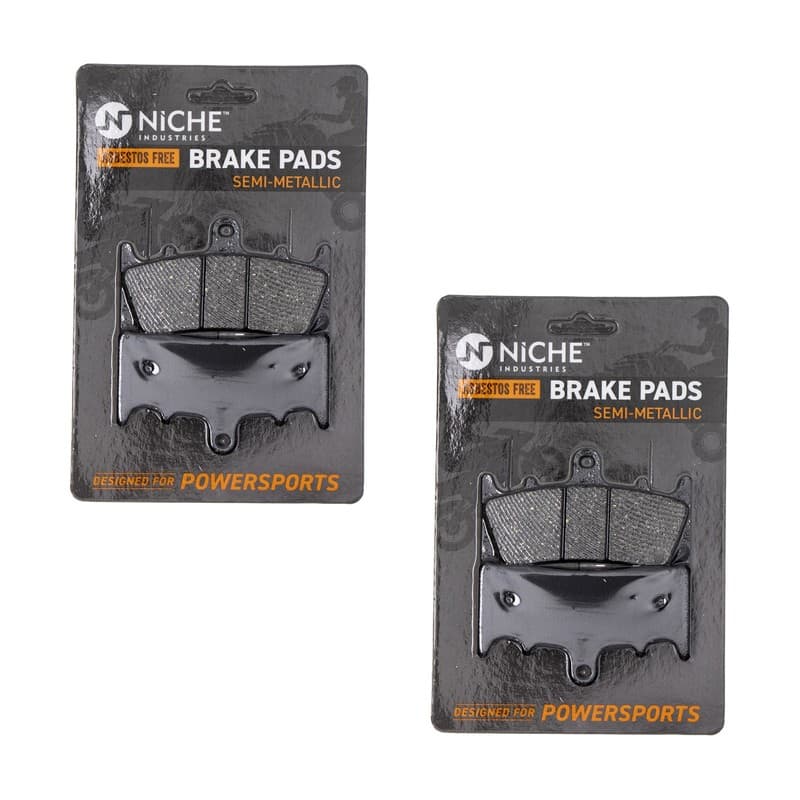 Brake Pad Set for Kawasaki Ninja ZX6R ZX12R Suzuki Front Semi-Metallic 2 Pack