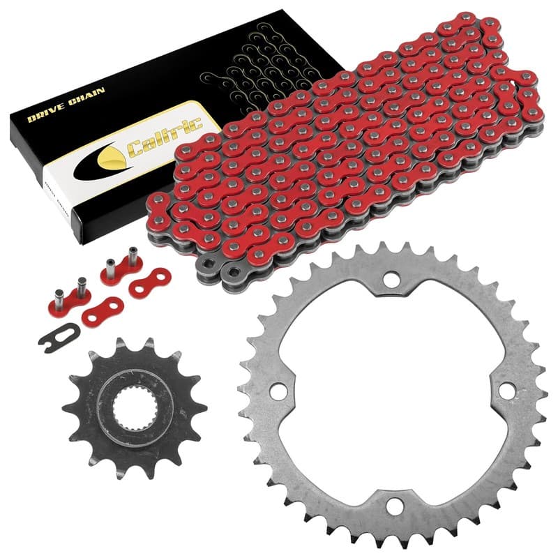Red Drive Chain & Sprockets Kit for Yamaha Raptor 250 YFM250 2008 2009 2010-2013