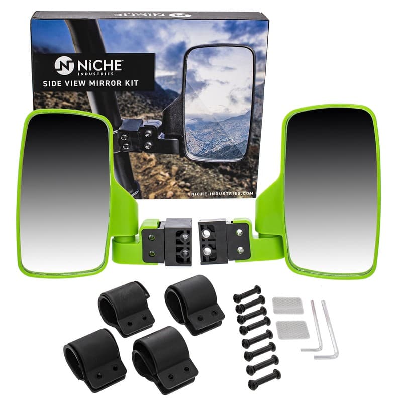NICHE Side View Mirror Set for Arctic Cat Prowler Wildcat 500 650 700 1000 Green