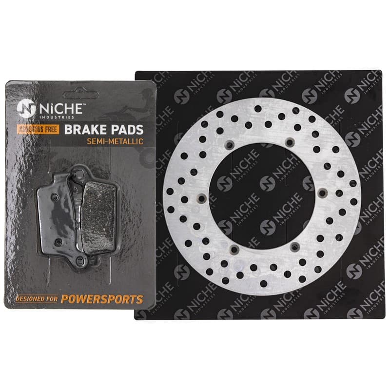 NICHE Rear Brake Pad Kit for Suzuki Kawasaki RM125 DRZ400 Semi-Metallic