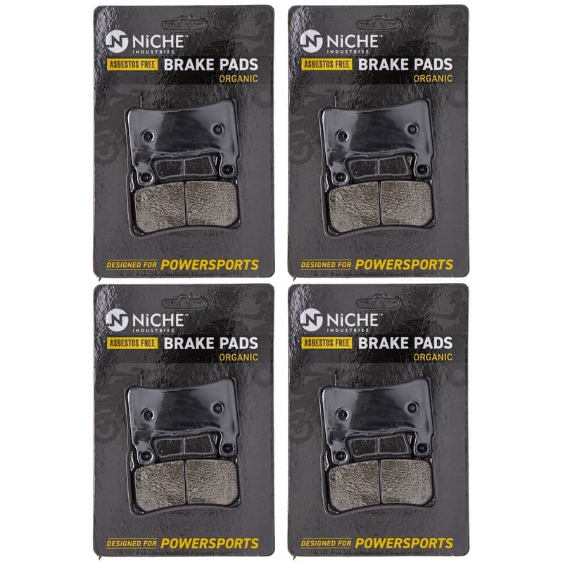 NICHE Brake Pad Set for Honda CBR600RR Kawasaki Ninja Front Organic 4 Pack