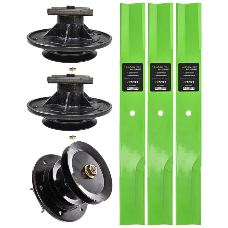 Center Spindle High Lift Blade Kit for Toro 62 Inch Deck Z Master Z253 Z255