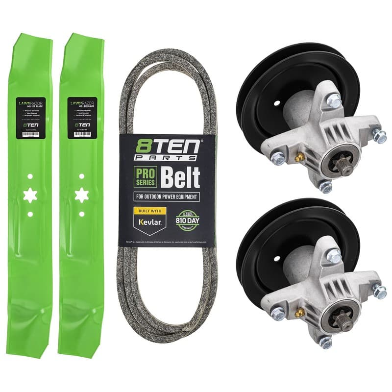 8TEN Blade Spindle Belt Kit for White Outdoor LT 542G 542H 42 Inch 942-0616A