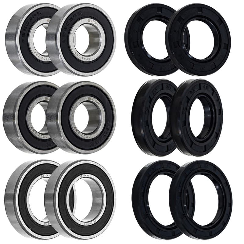 NICHE Wheel Bearing Seal Kit for Suzuki LT-Z50 LT-Z400 6203-2RS 6202-2RS