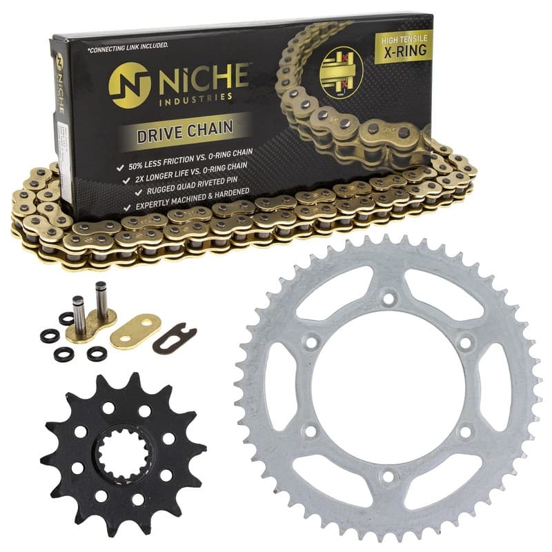 Sprocket Chain Set for Suzuki RM250Z 14/49 Tooth 520 X-Ring Front Rear Combo Kit