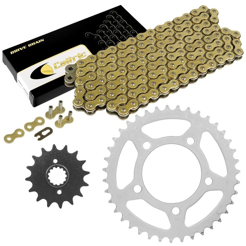 Celox Drive Chain & Sprockets Kit for Suzuki GS500E GS500F GS500H 1994-2010 Gold