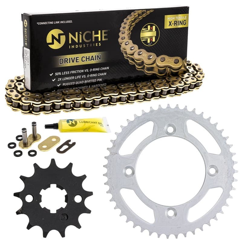 Sprocket Chain Set for Suzuki RM85L 13/47 Tooth 428 X-Ring Front Rear Combo Kit
