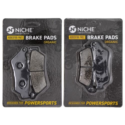 NICHE Brake Pad Set for Harley-Davidson Street Rod 500 750 Front Rear Organic