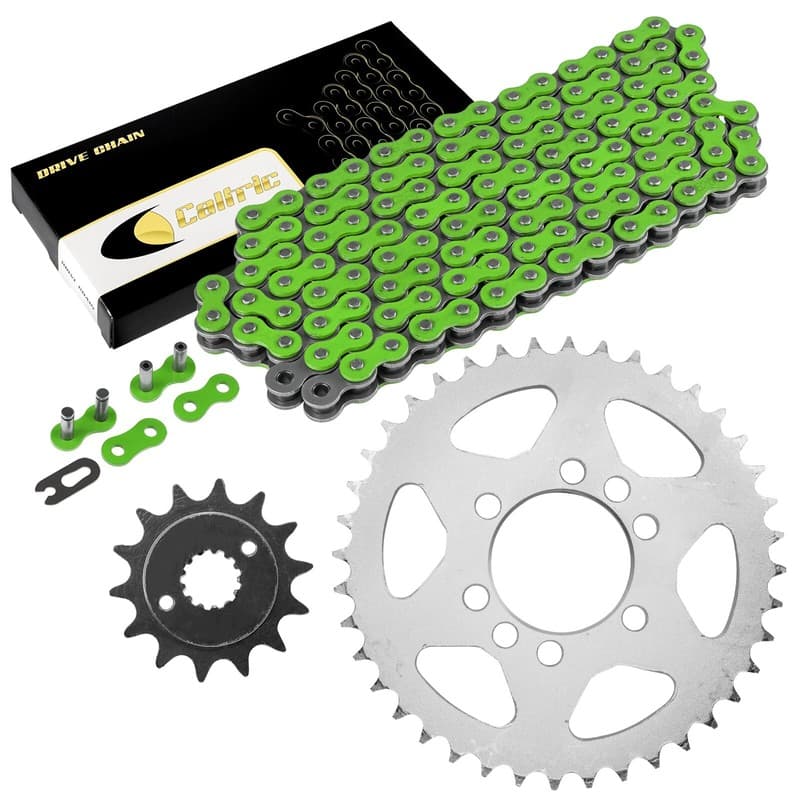 Green Drive Chain And Sprockets Kit for Suzuki LTZ400 Quadsport Z400 2003-2008