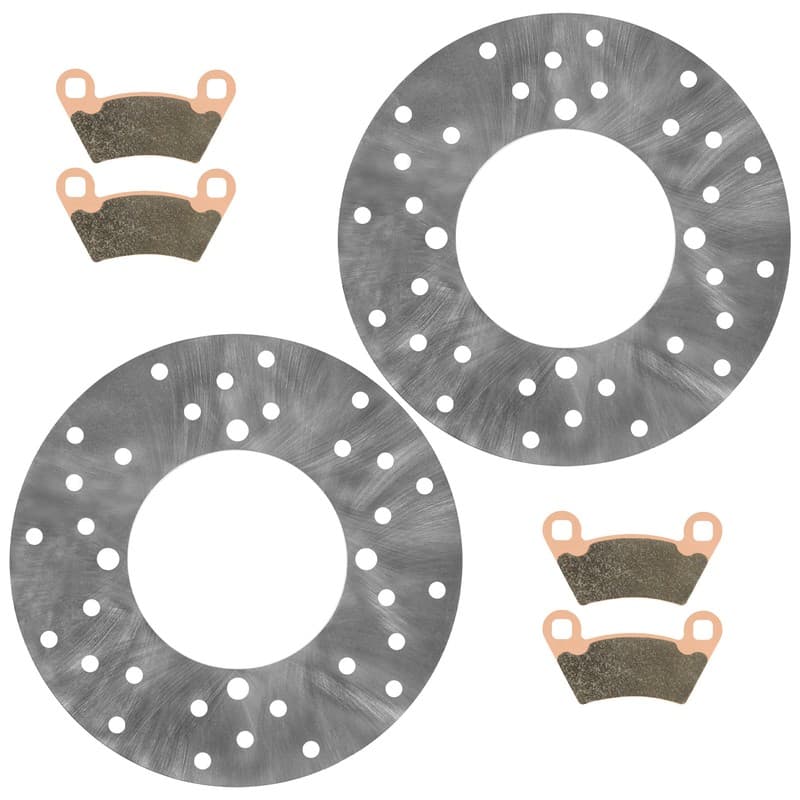 2x Rear Brake Disc w/Pads for Polaris Ranger 900 XP Browning Deluxe Bronze 13-19