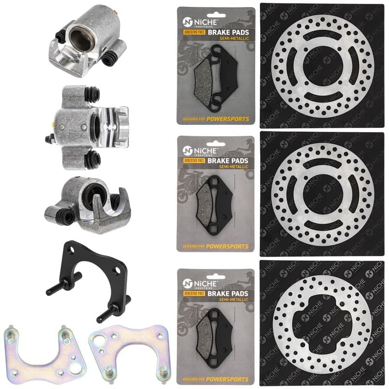 NICHE Brake Rotor Caliper Pad Set for Polaris Sportsman 400 450 500 570