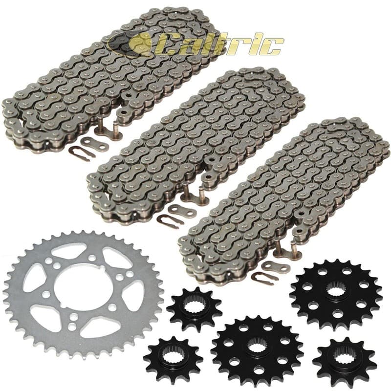 Drive Chain & Sprockets Kit for Polaris Trail Boss 250 4X4 1989 90 91 92 1993