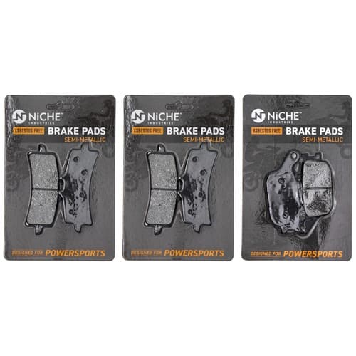 Brake Pad Set for Suzuki GSXS1000 GSXS1000F 59100-14850 Front Rear Semi-Metallic