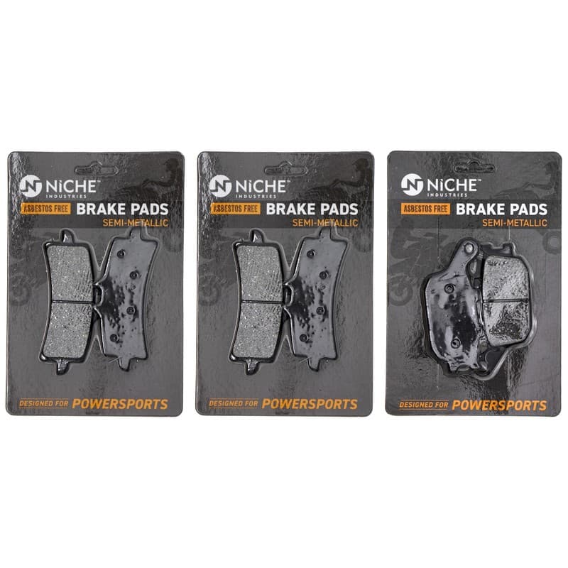 Brake Pad Set for Suzuki GSXS1000 GSXS1000F 59100-14850 Front Rear Semi-Metallic
