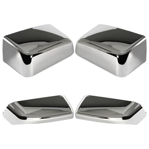 For Chevy Silverado GMC Sierra 2014-2019 Chrome Tow Mirror Cap Cover Left&Right