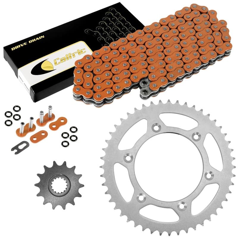 Orange O-Ring Drive Chain & Sprockets Kit for KTM 525 Exc Sx 2003-2006