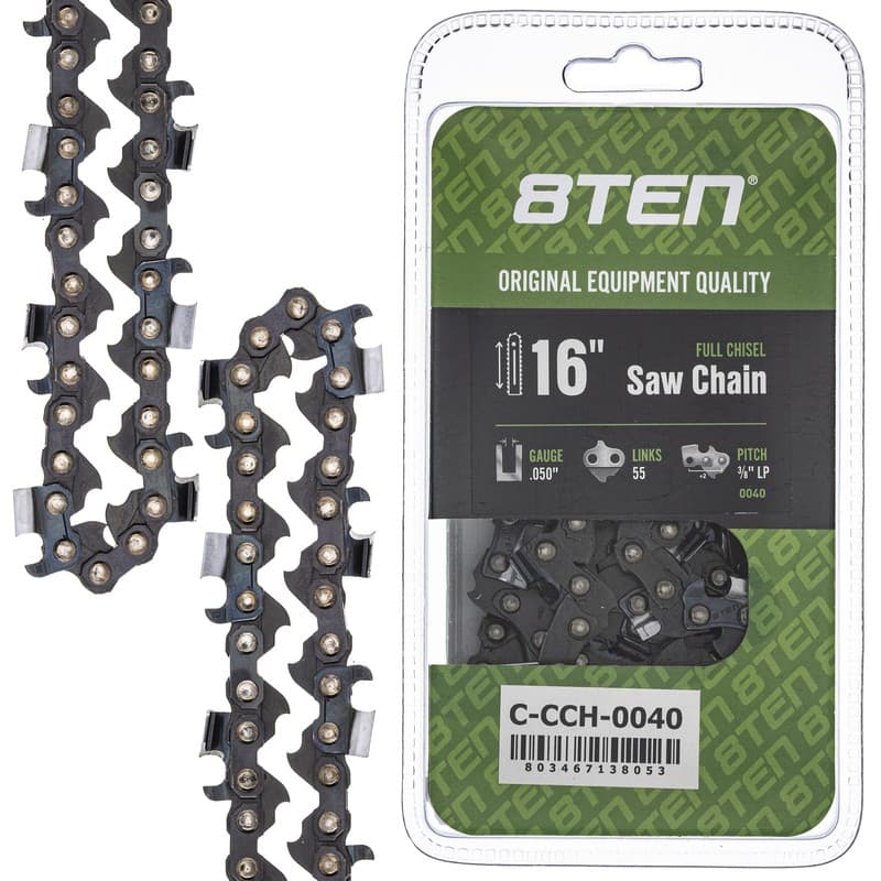 Full Chisel Chainsaw Chain 16 Inch .050 3/8 LP 55DL for Stihl Poulan McCulloch