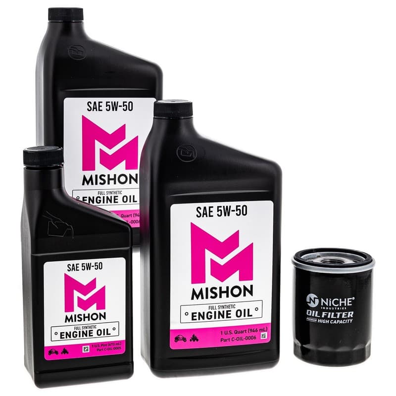 MISHON Engine Oil Change Kit for Polaris RZR Ranger ACE General 1000 900 5W-50