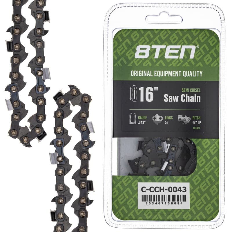 Chainsaw Chain 16 Inch .043 3/8 LP 56DL for Greenworks Brushless 40V GS180 G-Max