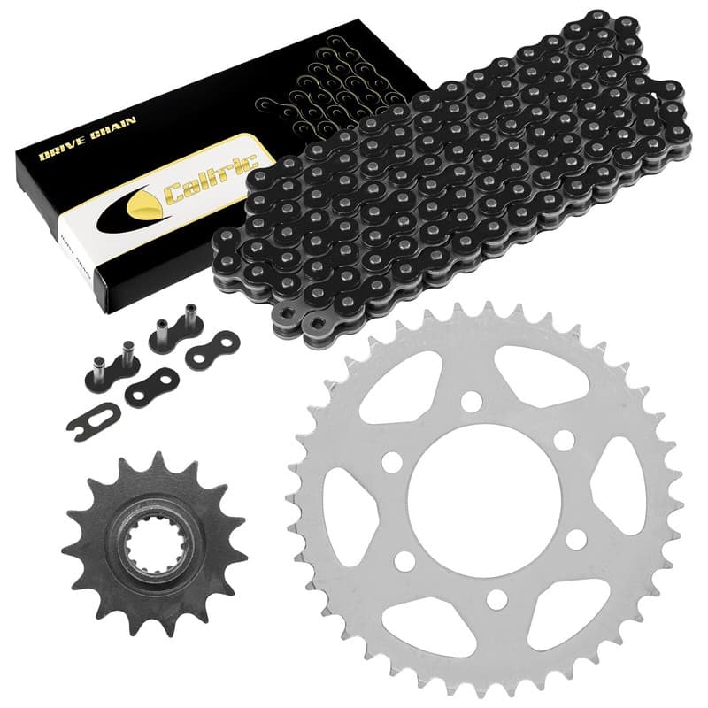 Black Drive Chain And Sprocket Kit for Kawasaki Ninja ZX-6R ZX600 1998-2002