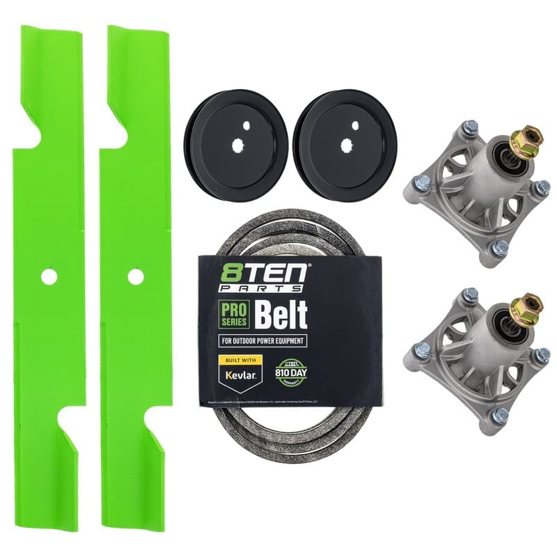8TEN Blade Spindle Belt Kit for Hustler Raptor 42-Inch Deck 793935 604214