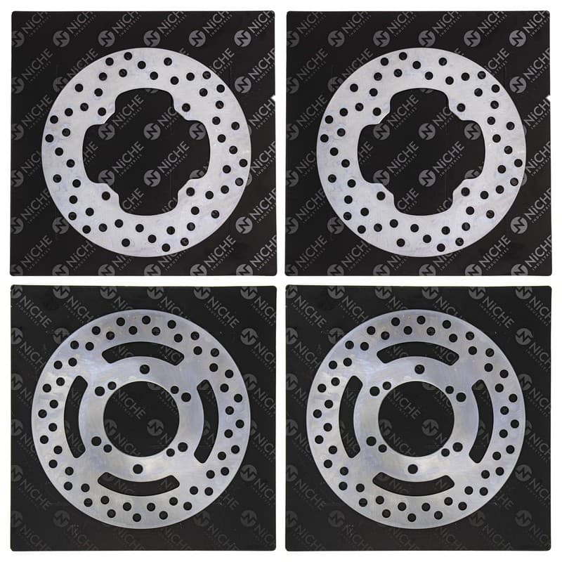 NICHE Front Rear Brake Rotor Kit for Polaris Sportsman 500 400 ATV