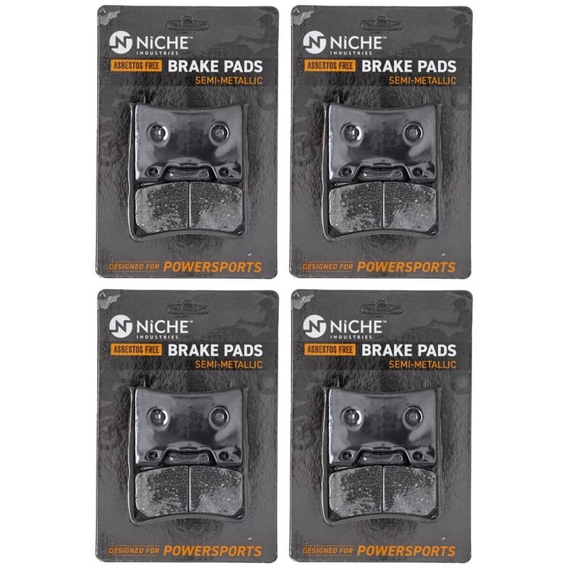 Brake Pad Set for Yamaha YZF600R FZR1000 FZR600R Front Semi-Metallic 4 Pack