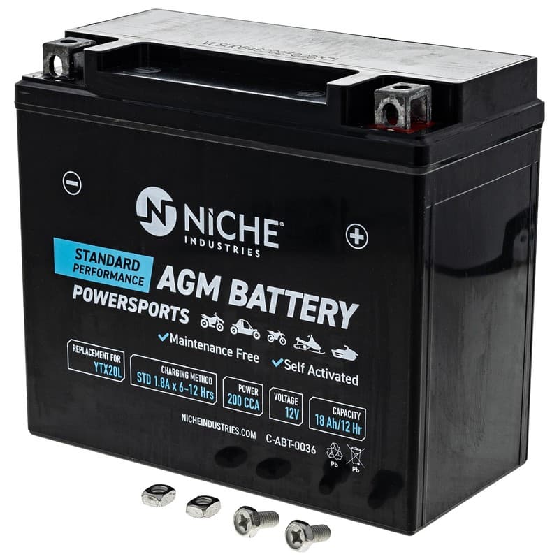 NICHE AGM Battery YTX20L for Ski-Doo MXZ Skandic Summit 415129898 Snowmobile