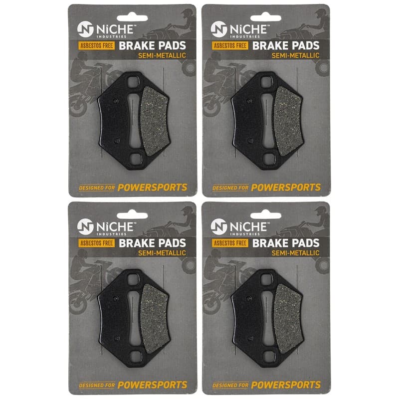 NICHE Brake Pad Set for Arctic Cat 1436-420 Front Rear Semi-Metallic ATV 4 Pack