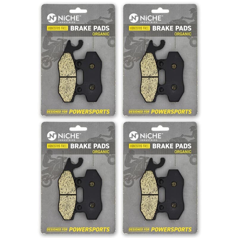 NICHE Brake Pad Set for Yamaha TTR230 Kawasaki KLR650 Rear Organic 4 Pack