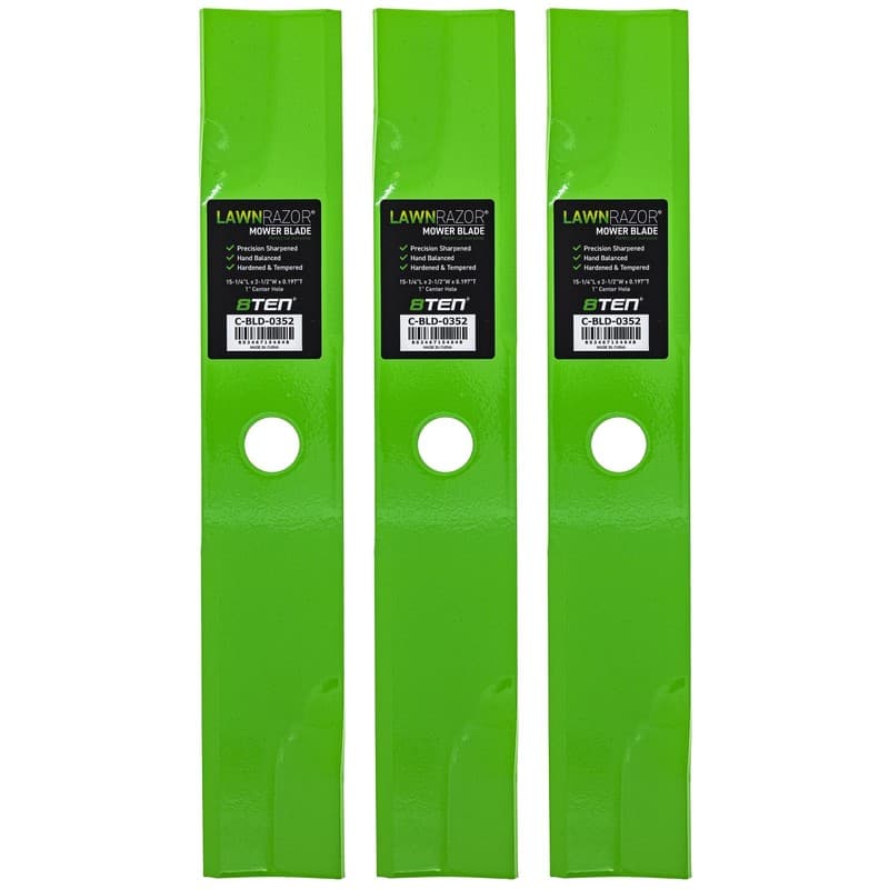 LawnRAZOR Blade for Exmark Lazer Z CT HP Late 44 Inch 103-6385-S Low Lift 3 Pack